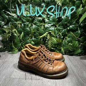 Y2K Dr Martens Chunky Oxford Shoes Brown Leather 12037 Womens Size US 7 UK 5